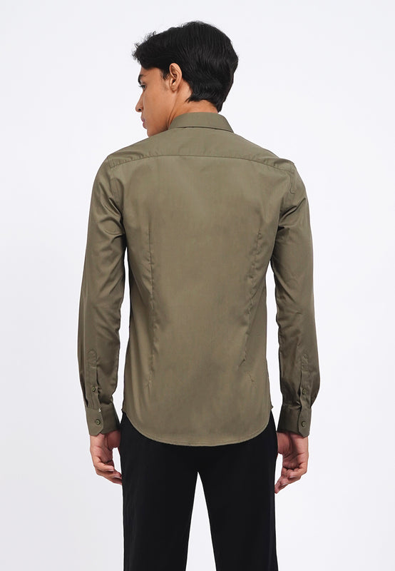 Slim Fit Basic Long Sleeve Shirt