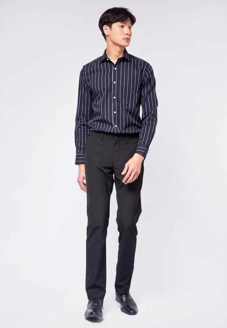 Slim Fit Long Sleeve Stripes Shirt