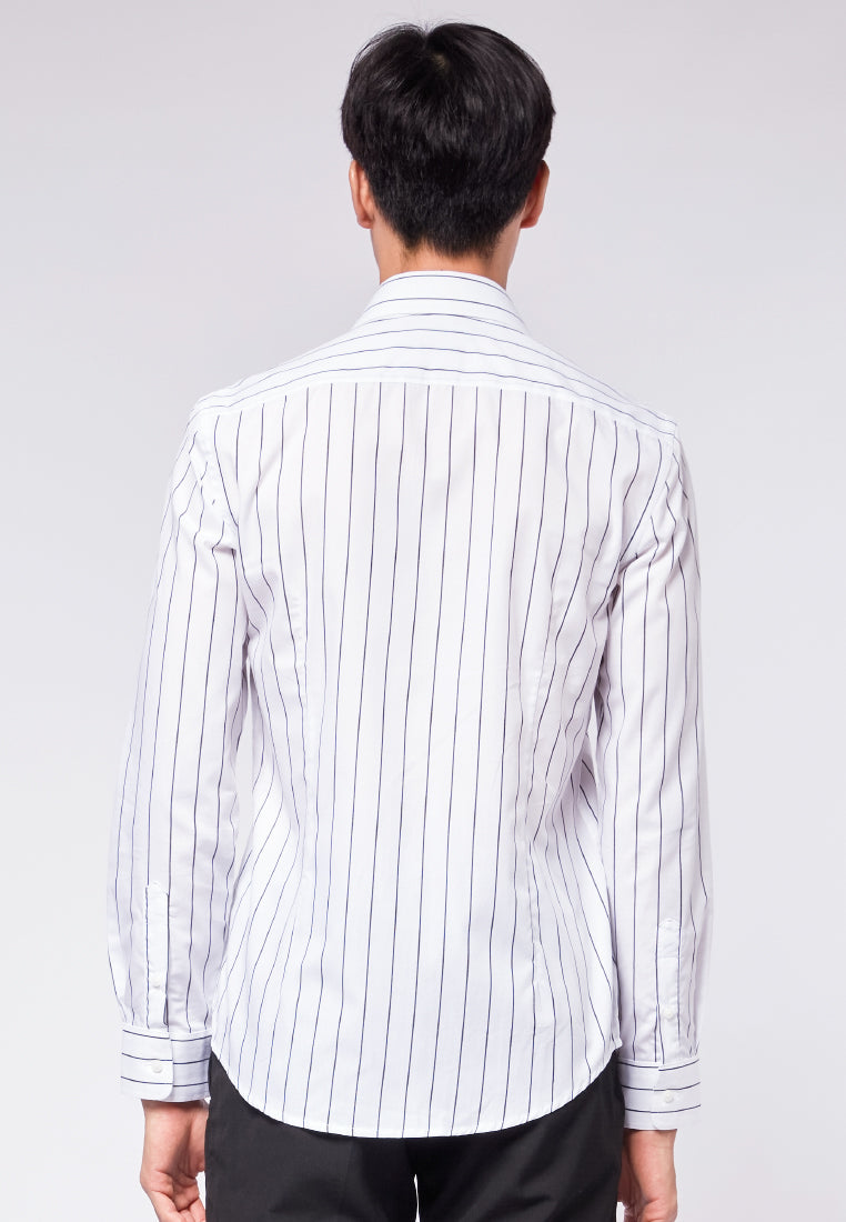 Slim Fit Long Sleeve Stripes Shirt