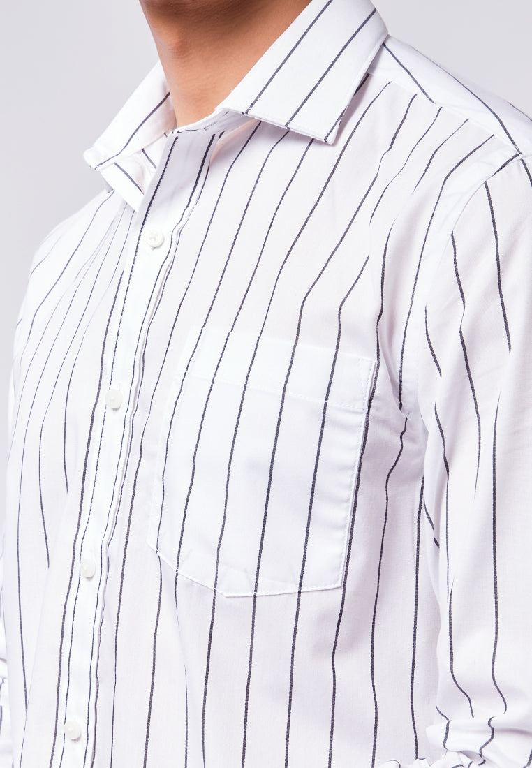 Slim Fit Long Sleeve Stripes Shirt