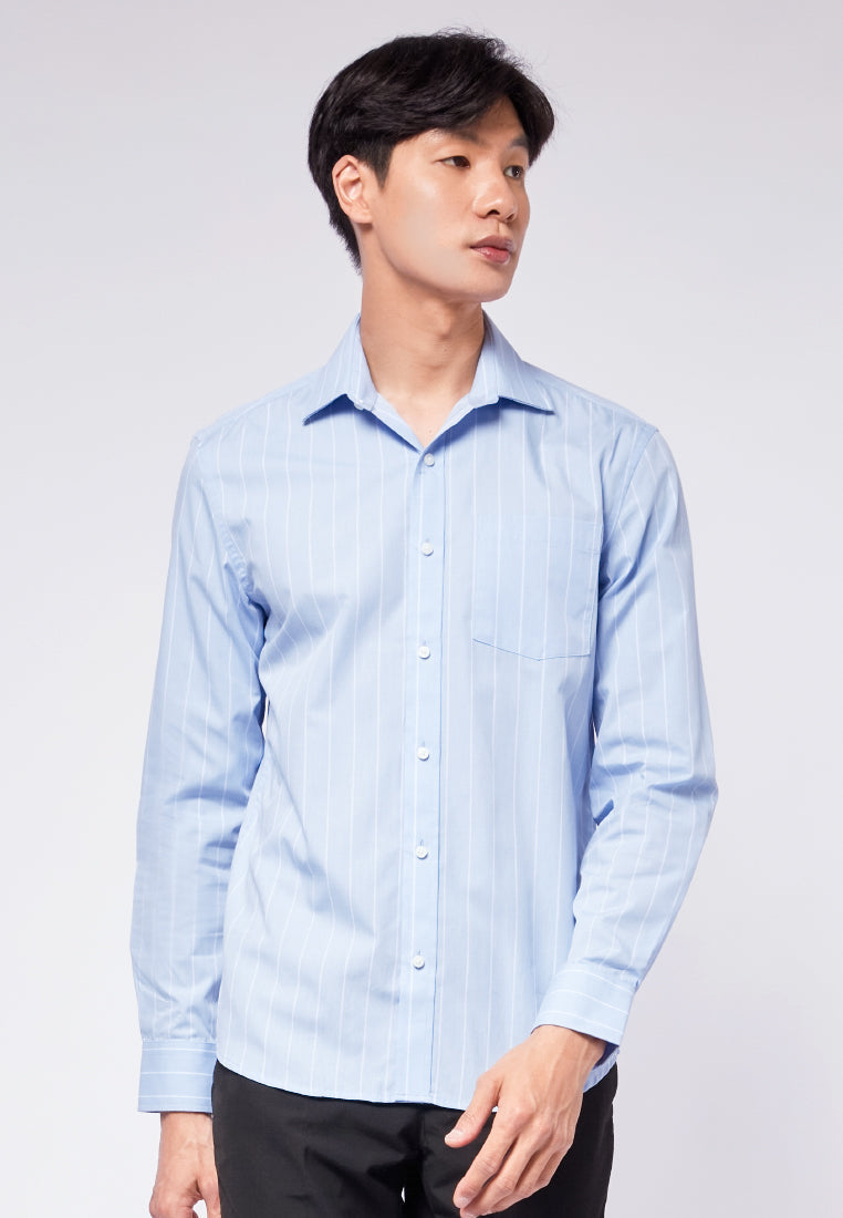 Slim Fit Long Sleeve Stripes Shirt