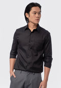 Slim Fit Long Sleeve Shirt Black