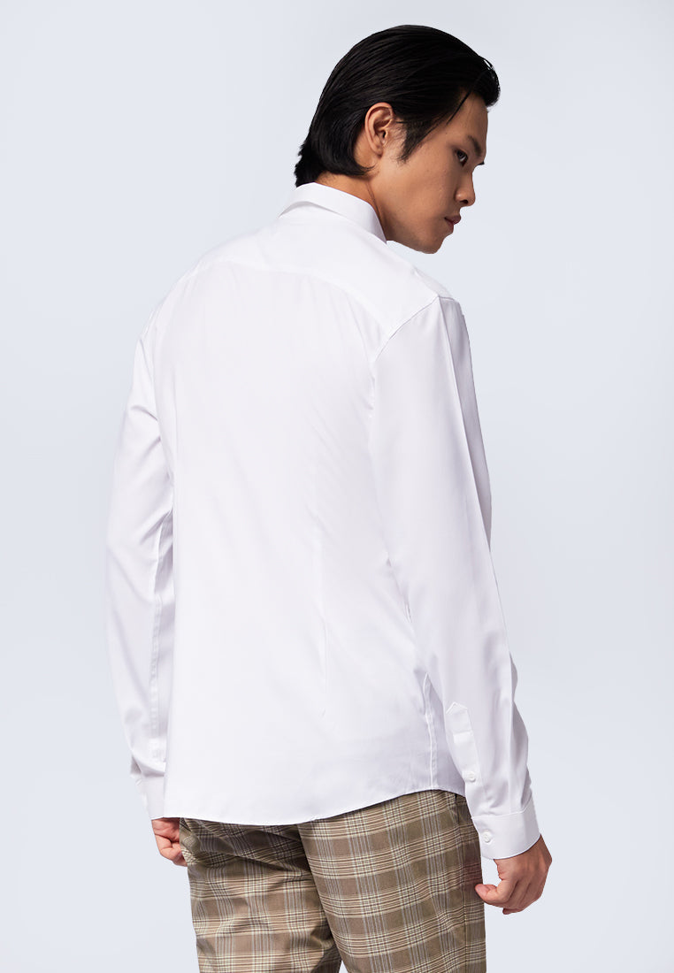 Slim Fit Long Sleeve Formal Shirt White