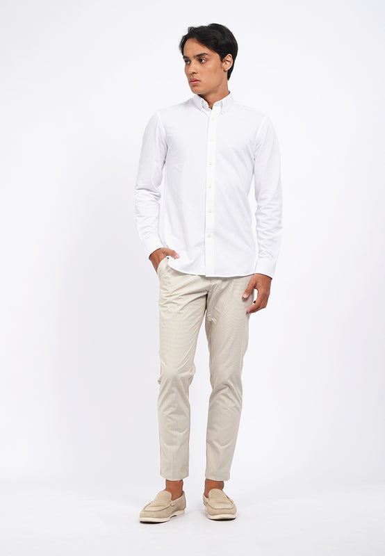 Slim Fit Long Sleeve Knit Shirt