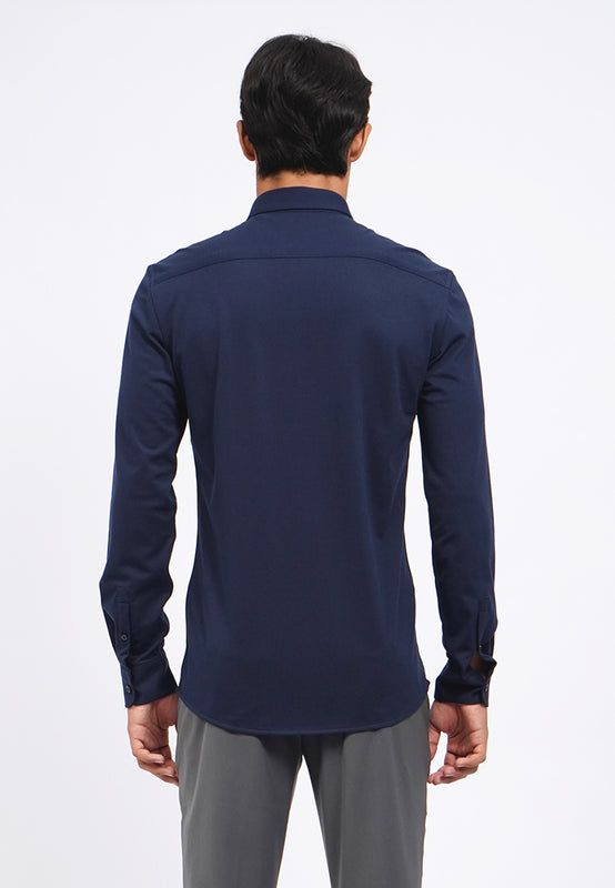 Slim Fit Long Sleeve Knit Shirt