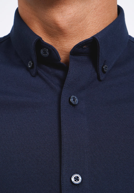 Slim Fit Long Sleeve Knit Shirt