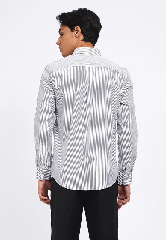 Slim Fit Long Sleeve Stripes Shirt