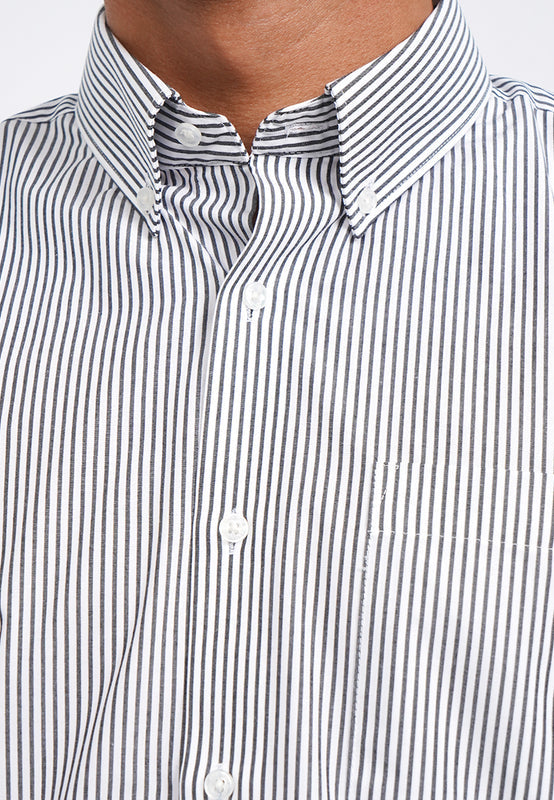 Slim Fit Long Sleeve Stripes Shirt