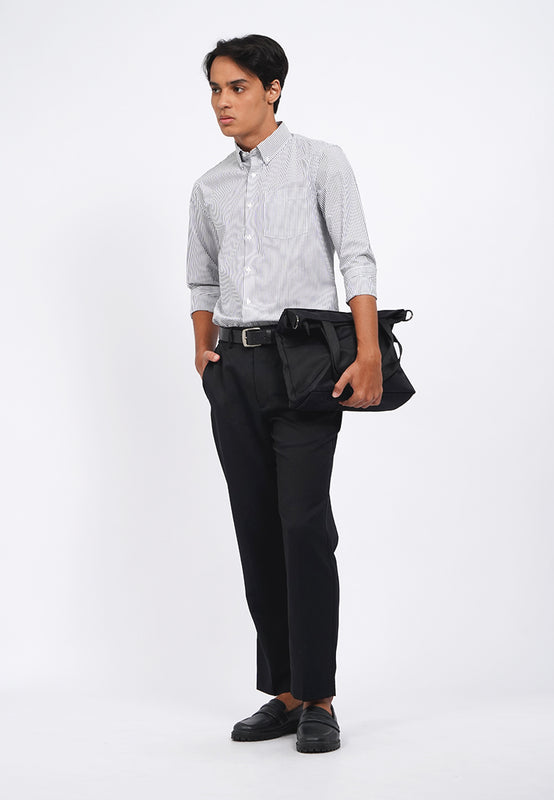 Slim Fit Long Sleeve Stripes Shirt