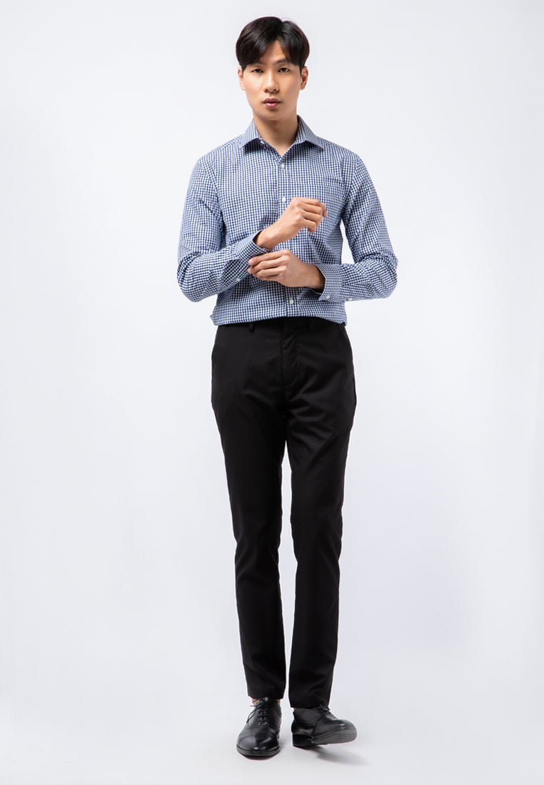 Long Sleeve Micro Check Shirt