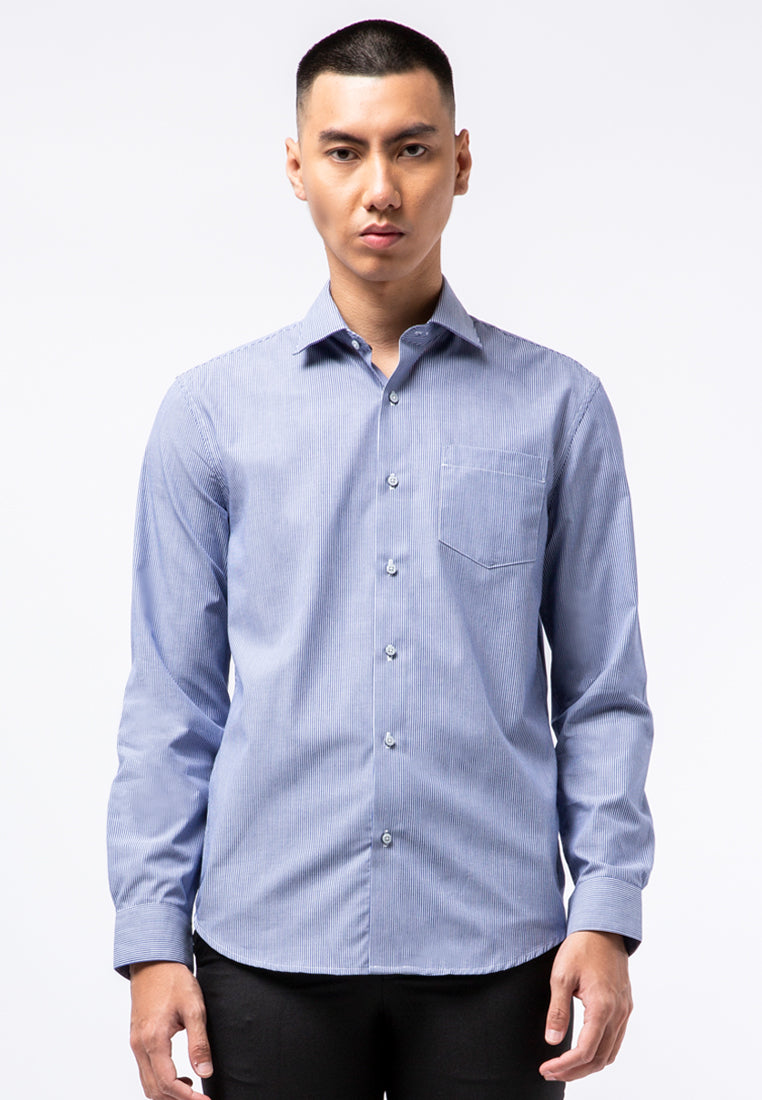 Easy Care Stripe Long Sleeve Shirt