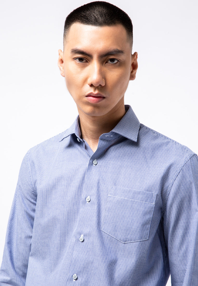 Easy Care Stripe Long Sleeve Shirt
