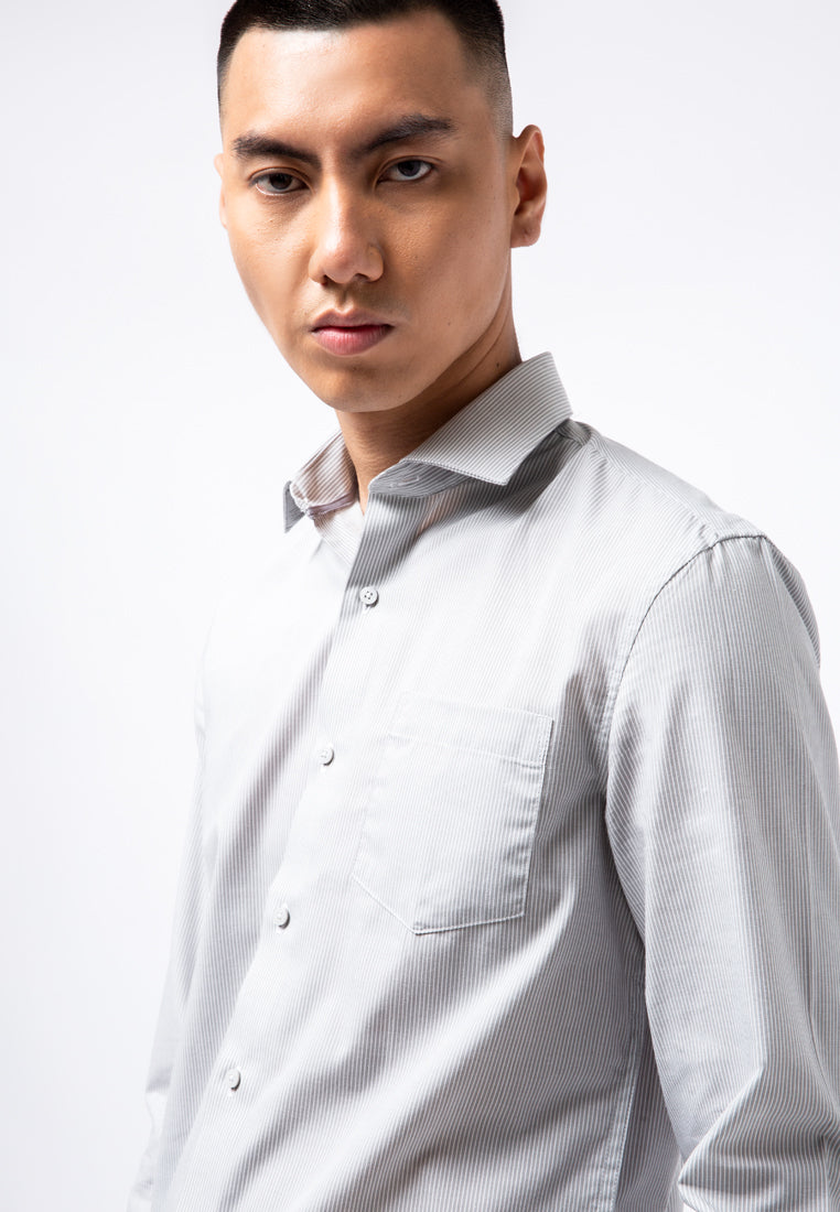 Easy Care Stripe Long Sleeve Shirt