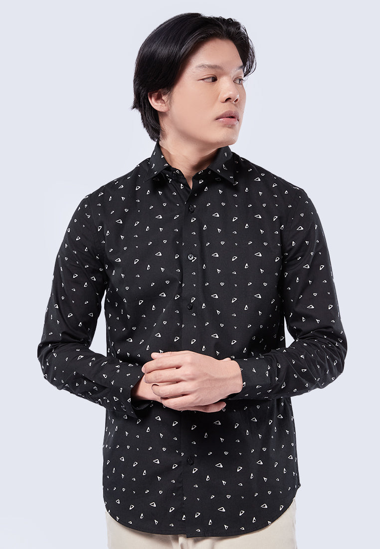 Slim Fit Printed Long Sleeve Shirt