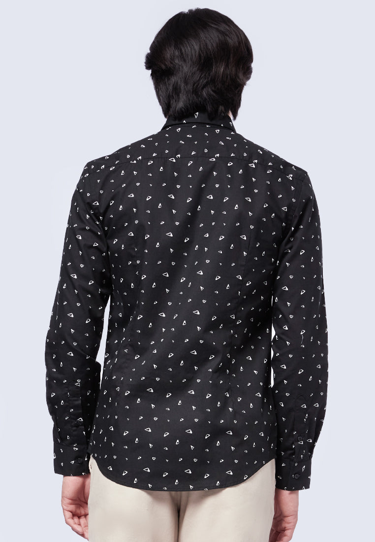 Slim Fit Printed Long Sleeve Shirt