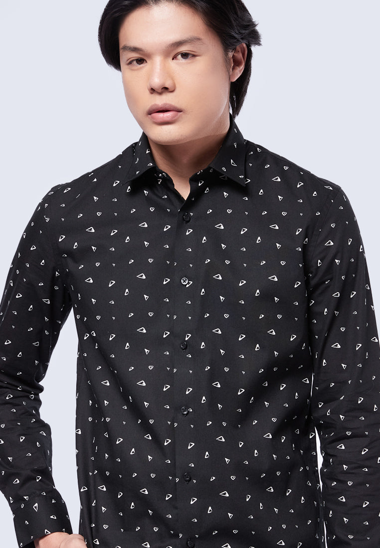 Slim Fit Printed Long Sleeve Shirt