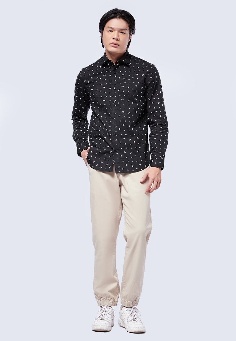 Slim Fit Printed Long Sleeve Shirt