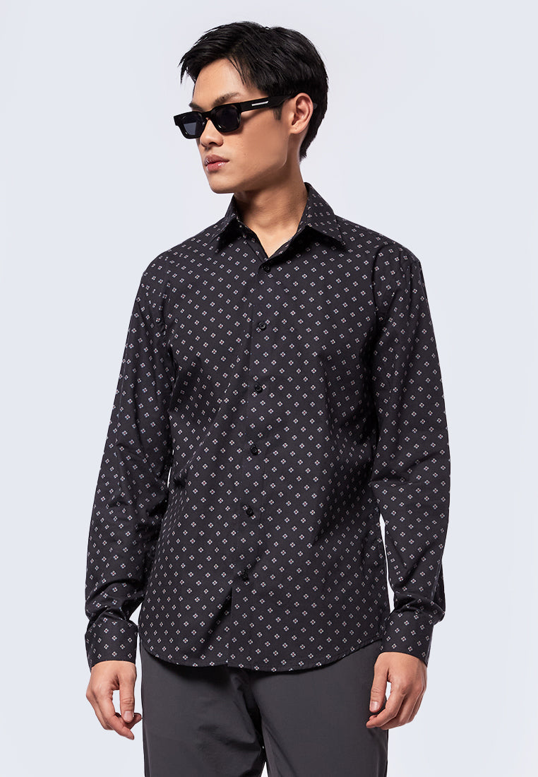 Slim Fit Printed Long Sleeve Shirt