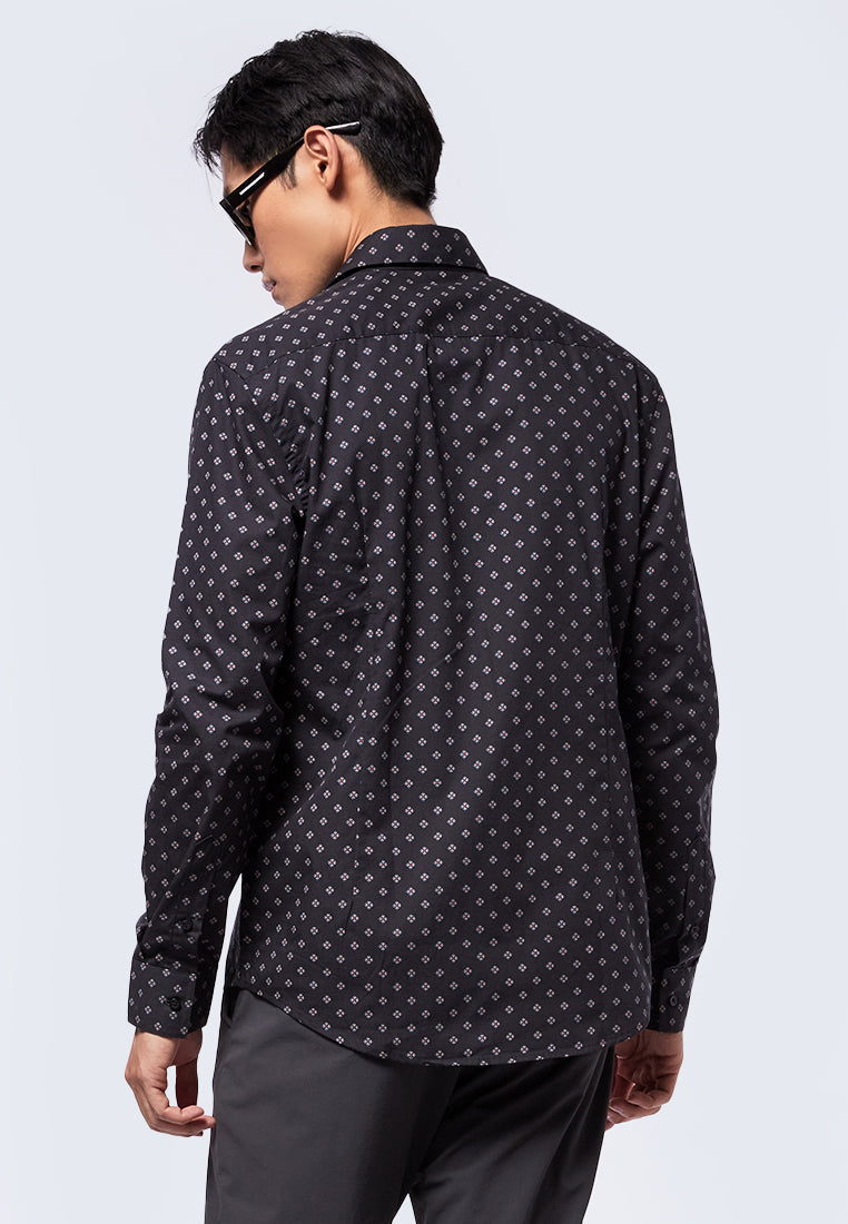 Slim Fit Printed Long Sleeve Shirt