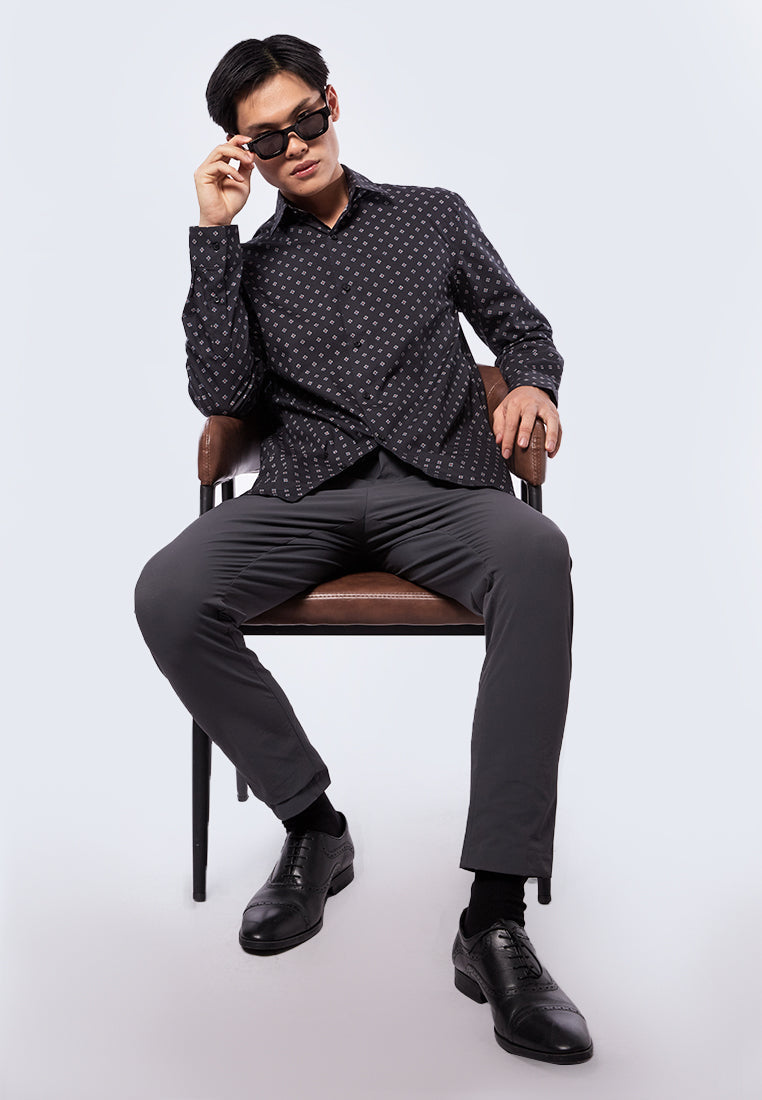 Slim Fit Printed Long Sleeve Shirt