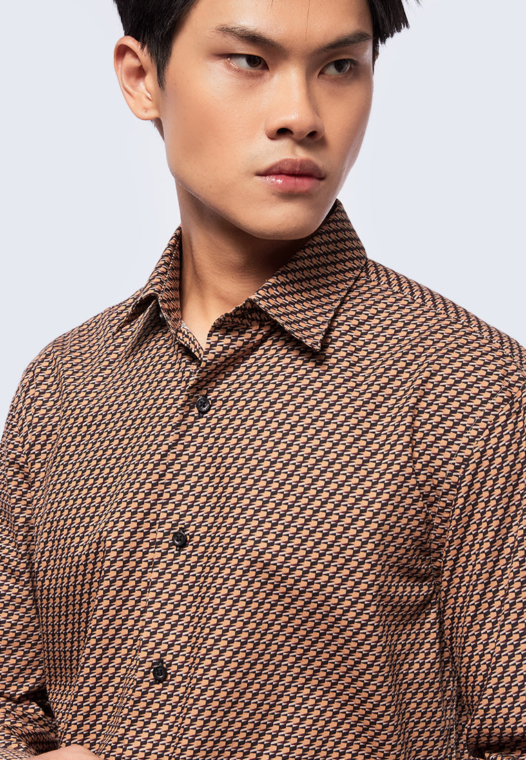 Slim Fit Printed Long Sleeve Shirt