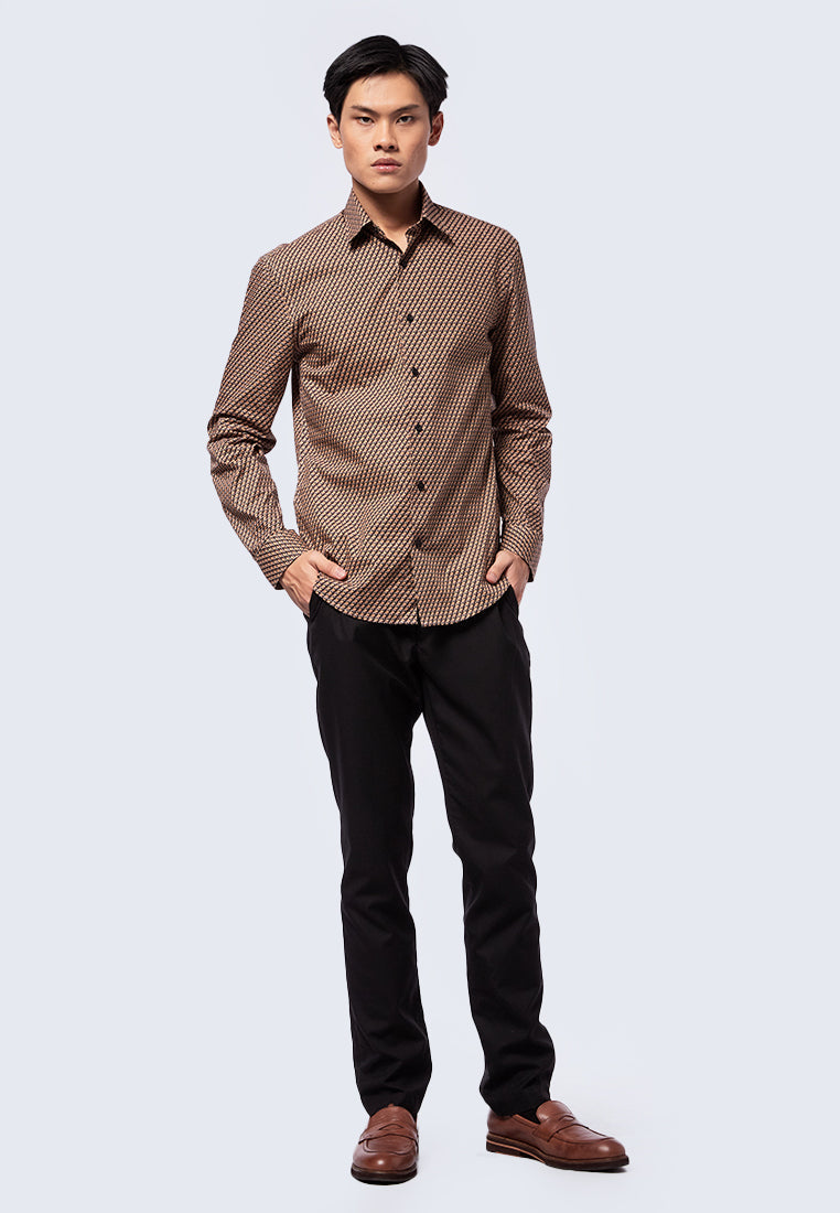 Slim Fit Printed Long Sleeve Shirt