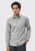 Easy Care Slim Fit Long Sleeve Shirt Grey