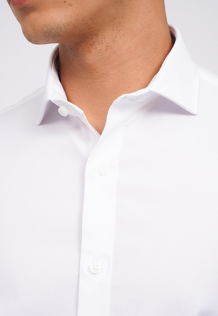 Slim Fit Long Sleeve Textured Shirt