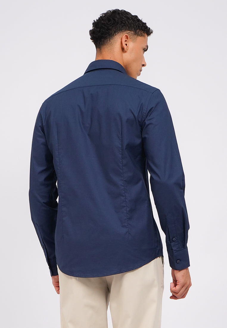 Slim Fit Long Sleeve Textured Shirt