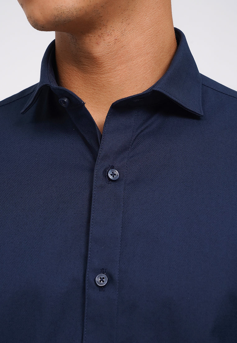 Slim Fit Long Sleeve Textured Shirt