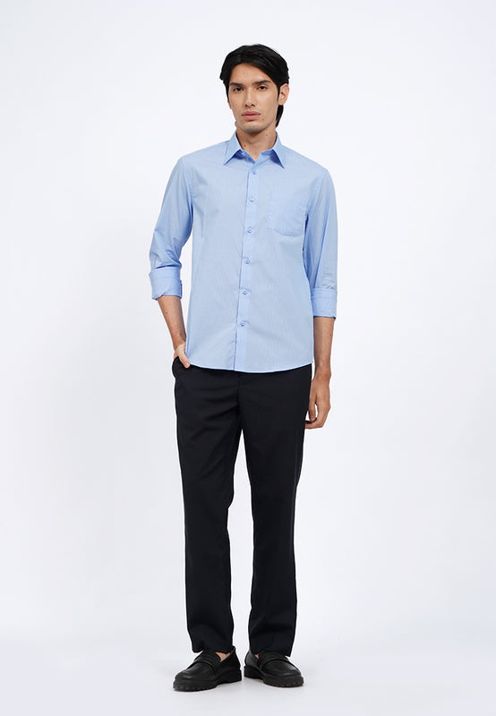 Slim Fit Long Sleeve Stripes Shirt