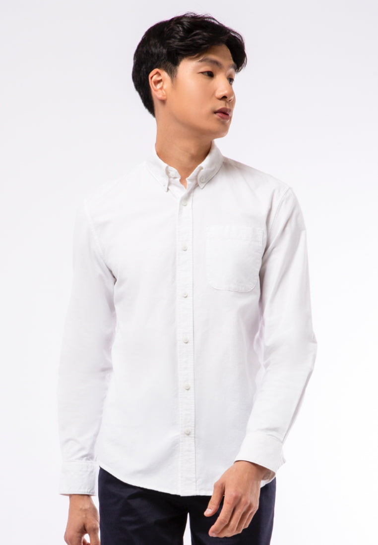 Slim Fit Long Sleeve Oxford Shirt