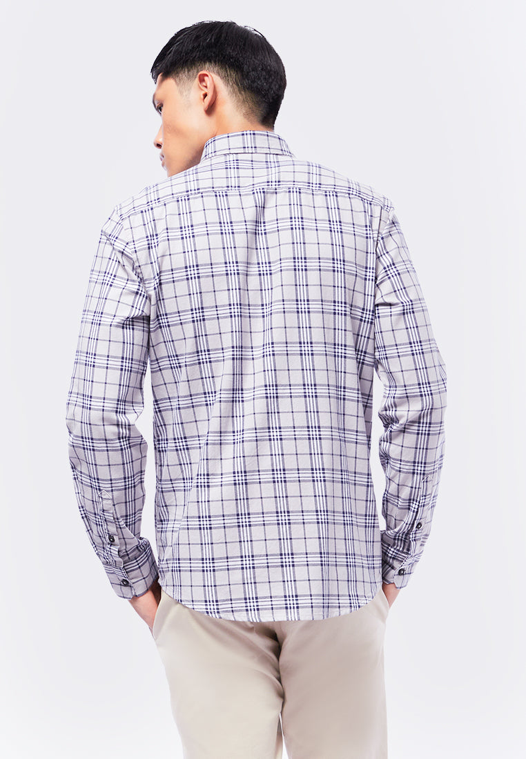 Slim Fit Long Sleeve Check Shirt