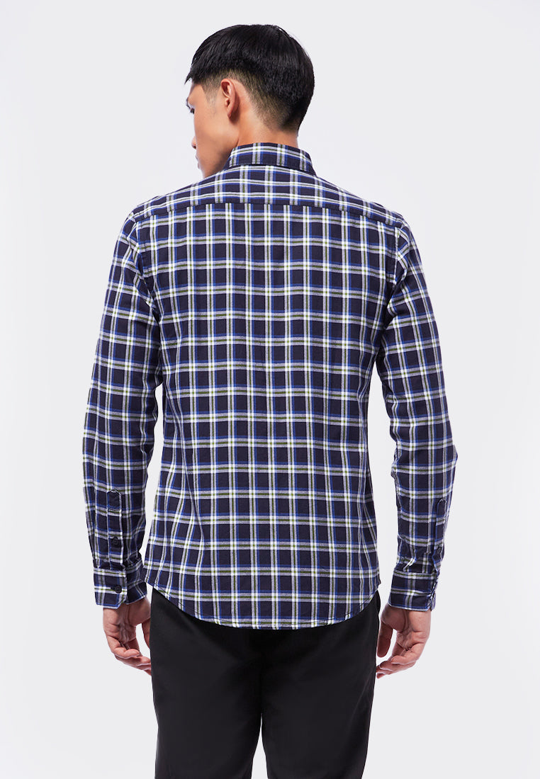 Slim Fit Long Sleeve Check Shirt