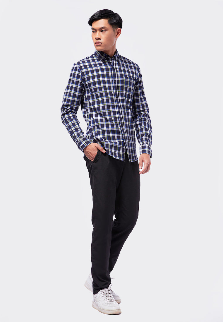 Slim Fit Long Sleeve Check Shirt