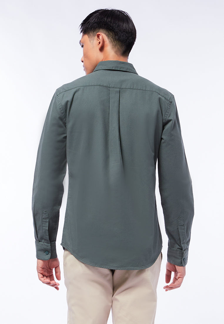 Slim Fit Long Sleeve Flannel Shirt