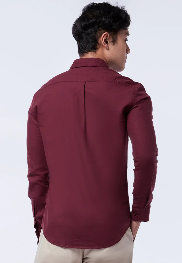 Slim Fit Long Sleeve Flannel Shirt