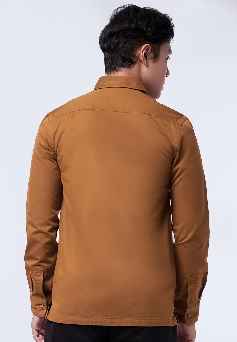 Slim Fit Long Sleeve Utility Shirt