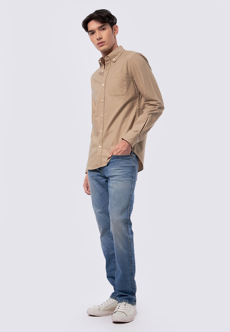 Slim Fit Long Sleeve Oxford Shirt