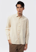 Oversized Long Sleeve Shirt Beige