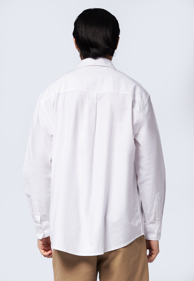 Oversized Long Sleeve Shirt White