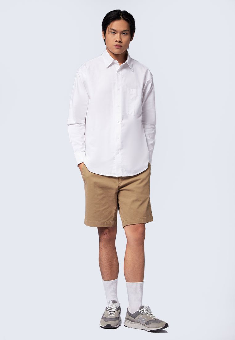 Oversized Long Sleeve Shirt White