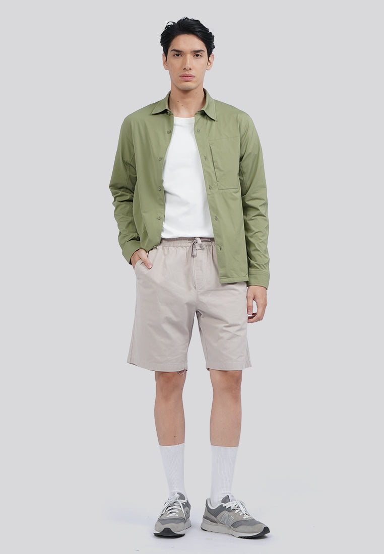 Long Sleeve Utility Knit Shirt Dusty Green