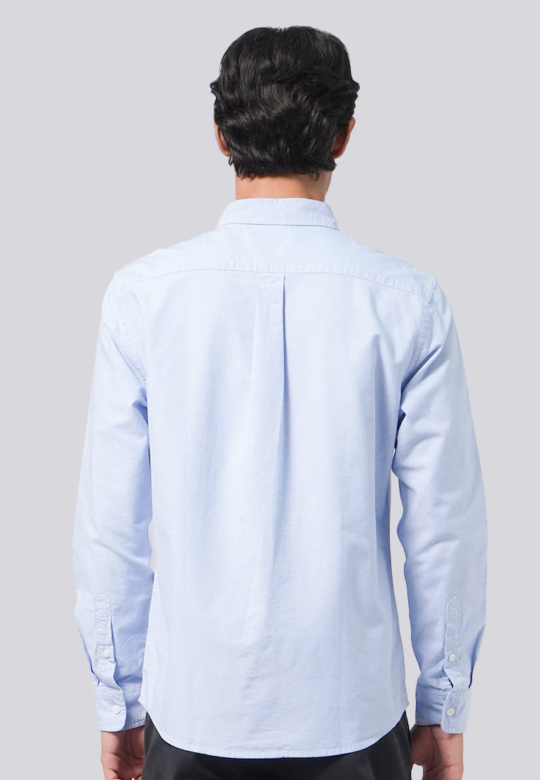Regular Fit Long Sleeve Oxford Shirt L.Blue