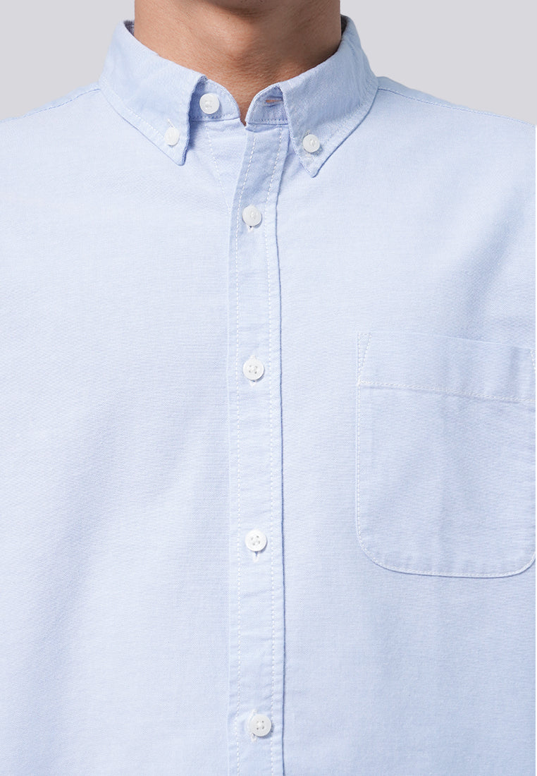 Regular Fit Long Sleeve Oxford Shirt L.Blue