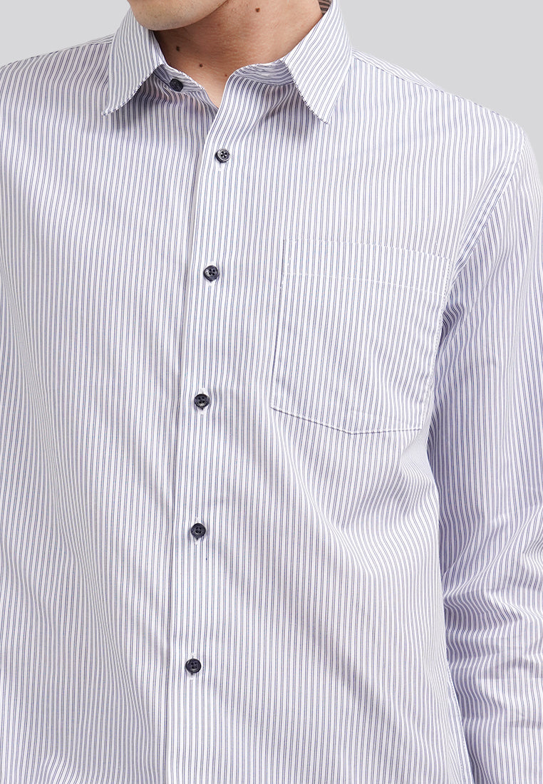Easy Care Long Sleeve Stripe Shirt