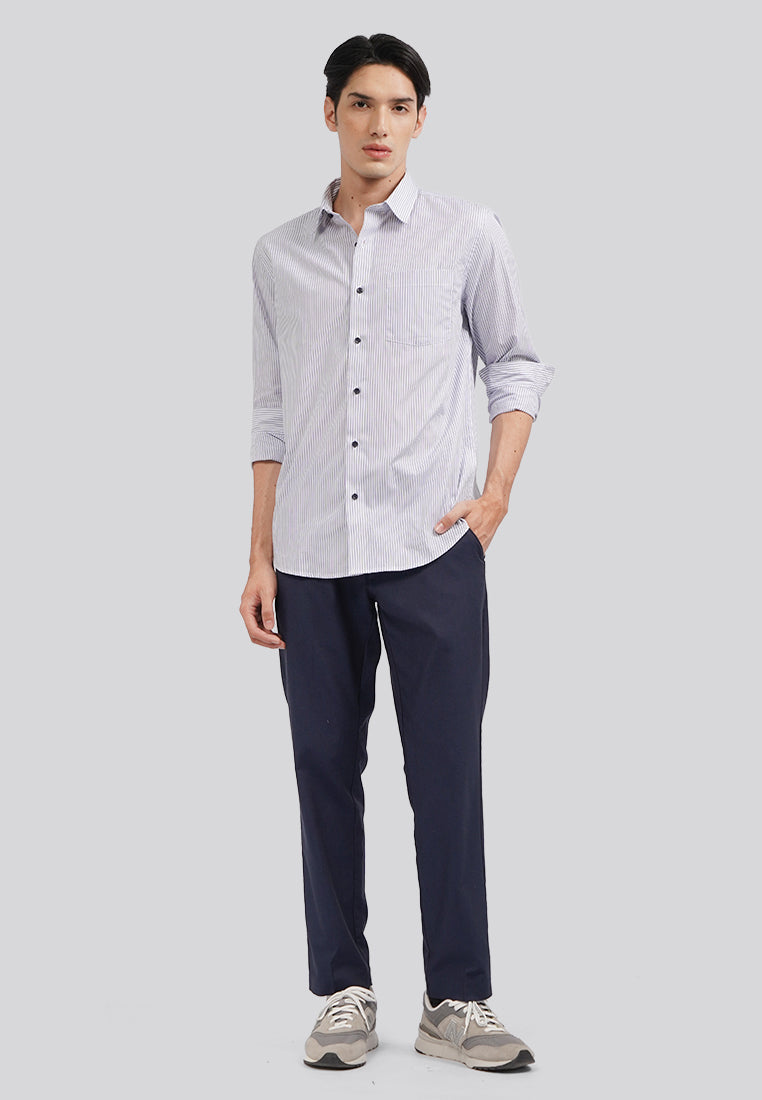 Easy Care Long Sleeve Stripe Shirt