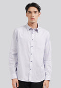 Easy Care Long Sleeve Stripe Shirt Blue