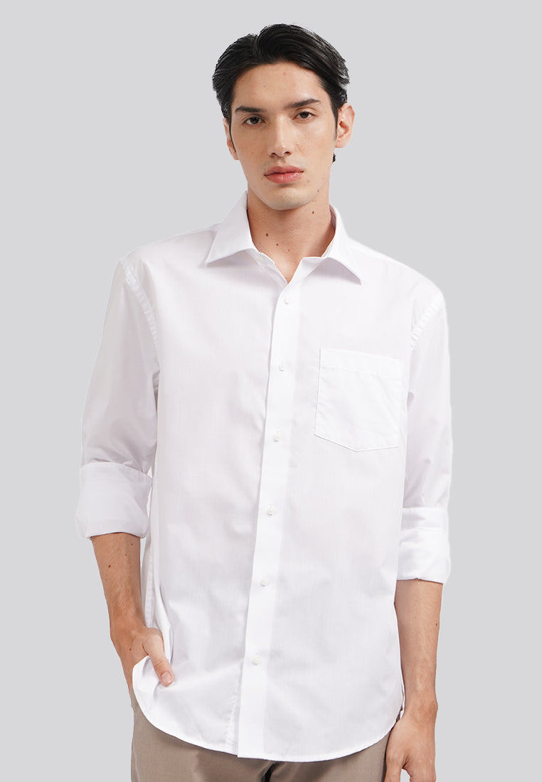 Long Sleeve Coolmax Dress Shirt White