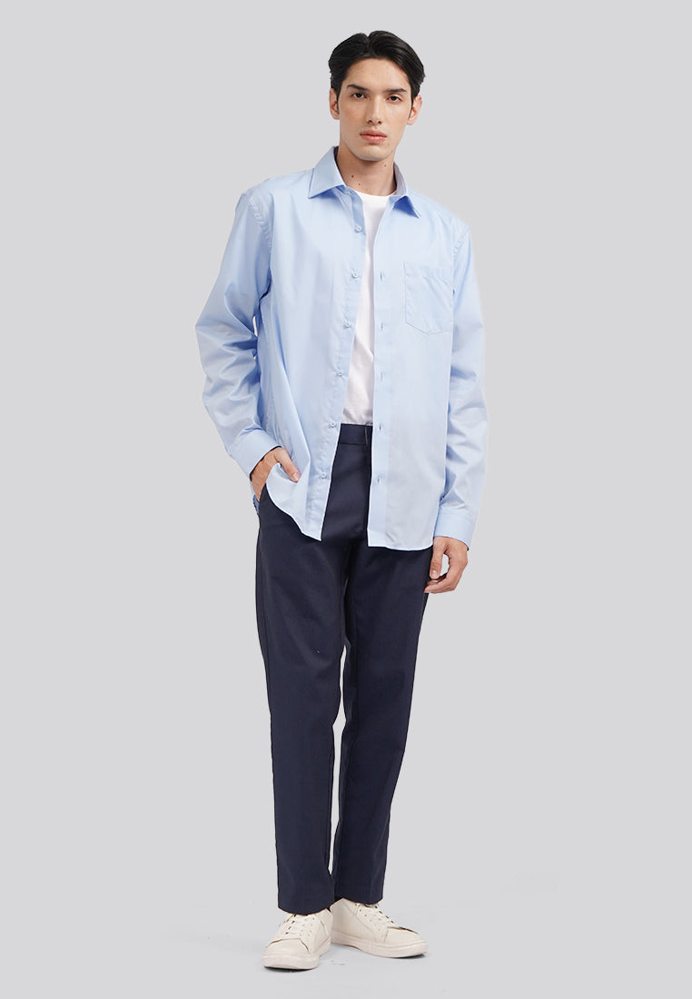 Long Sleeve Coolmax Dress Shirt L.Blue